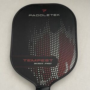Paddletek The Badger Edition Tempest Wave Pro Pickleball Paddle Red 7.9 oz